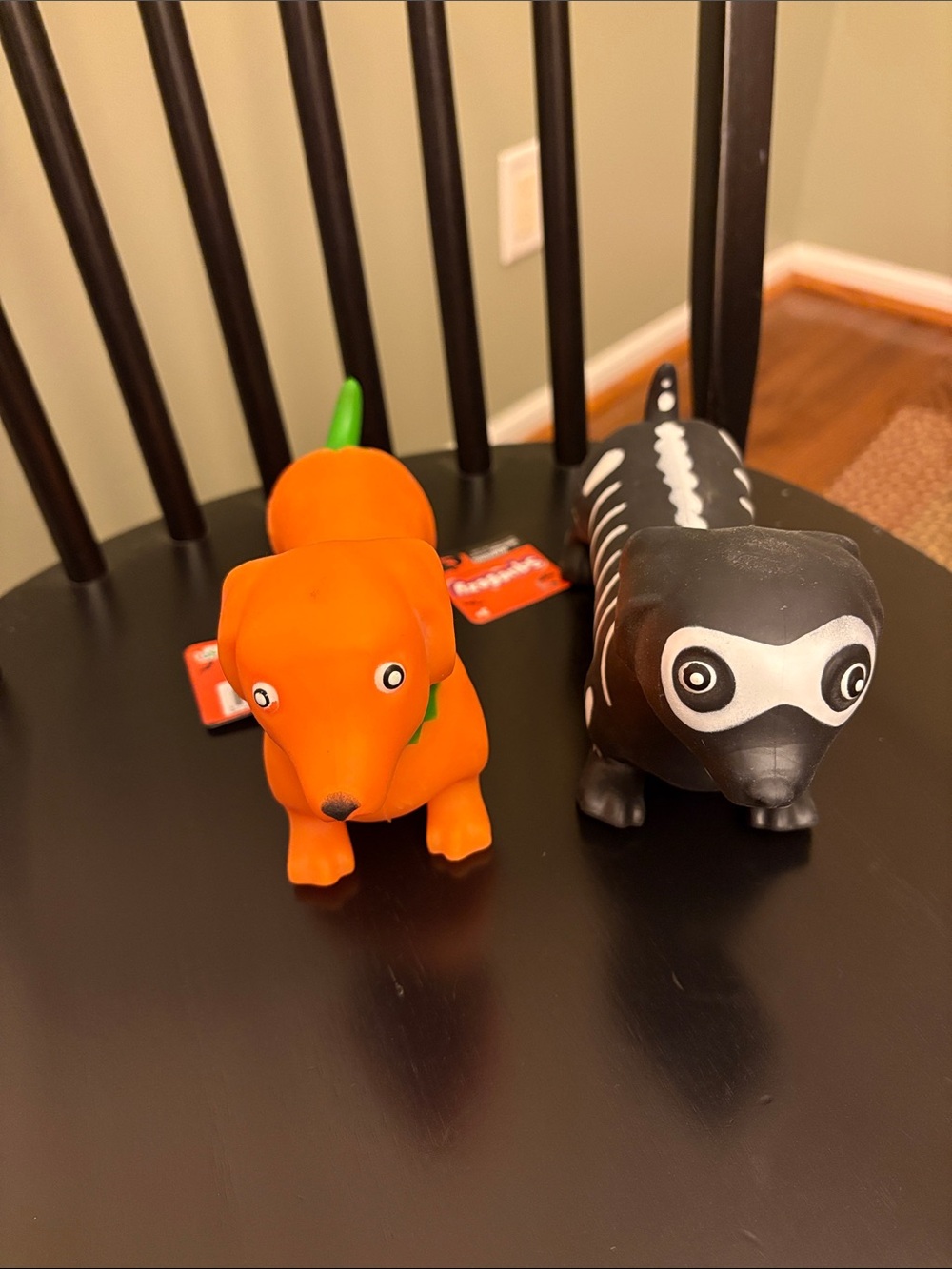 Squeezy bundle Kids Orange Pumpkin Dachshund Toy/ skeleton